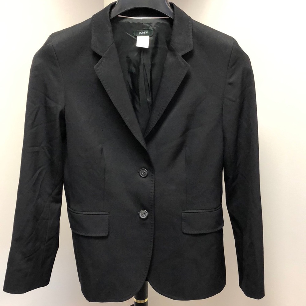 Women’s 100% Wool Black J.Crew Blazer-Size 6